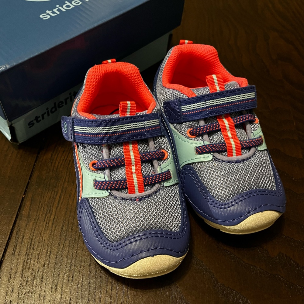 Stride Rite First Walker Sneakers - Kylo 2.0 - blue/pink - size 6M